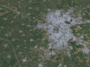 Saharanpur city Uttar Pradesh India 30km 3D Model