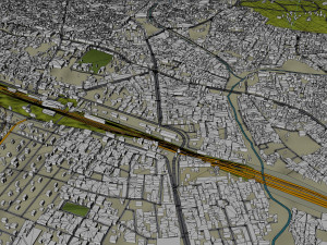 Saharanpur city Uttar Pradesh India 30km 3D Model