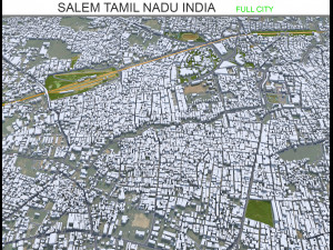 Salem city Tamil Nadu India 40km 3D Model