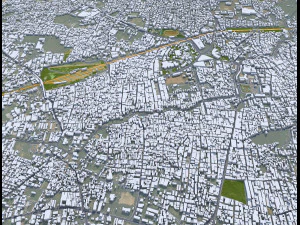 Salem city Tamil Nadu India 40km 3D Model