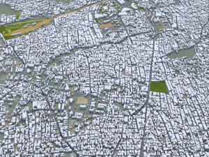 Salem city Tamil Nadu India 40km 3D Model
