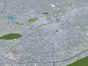 Salem city Tamil Nadu India 40km 3D Model