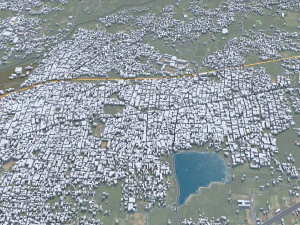 Salem city Tamil Nadu India 40km 3D Model