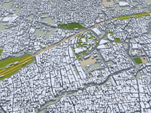 Salem city Tamil Nadu India 40km 3D Model