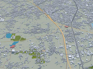Salem city Tamil Nadu India 40km 3D Model