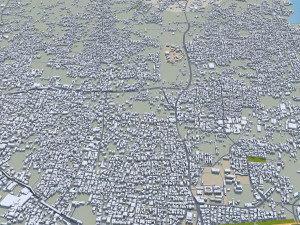 Salem city Tamil Nadu India 40km 3D Model