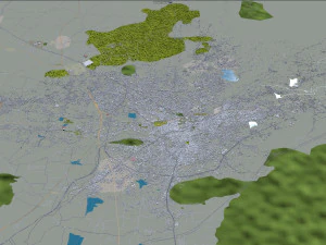 Salem city Tamil Nadu India 40km 3D Model