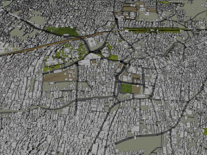 Salem city Tamil Nadu India 40km 3D Model