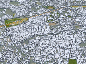 Salem city Tamil Nadu India 40km 3D Model