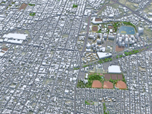 Saltillo city Coahuila Mexico 25km Model 3D