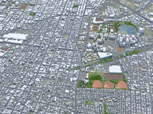 Saltillo city Coahuila Mexico 25km 3D Model