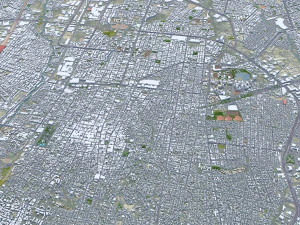 Saltillo city Coahuila Mexico 25km 3D Model