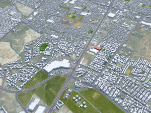 Saltillo city Coahuila Mexico 25km Model 3D