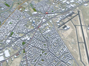 Saltillo city Coahuila Mexico 25km 3D Model