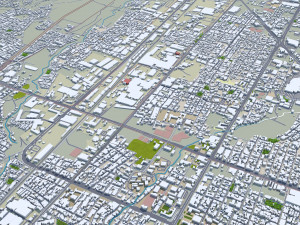 Saltillo city Coahuila Mexico 25km Model 3D