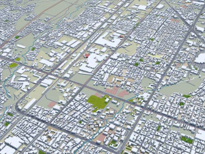 Saltillo city Coahuila Mexico 25km 3D Model