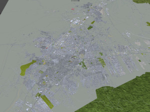 Saltillo city Coahuila Mexico 25km Model 3D