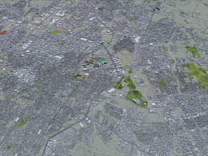 Saltillo city Coahuila Mexico 25km Model 3D