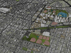 Saltillo city Coahuila Mexico 25km Model 3D