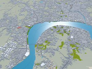 Samarinda city Indonesia 25km Modèle 3D