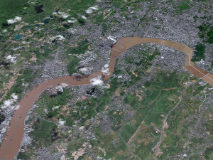 Samarinda city Indonesia 25km Modèle 3D