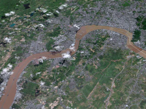 Samarinda city Indonesia 25km 3D Model
