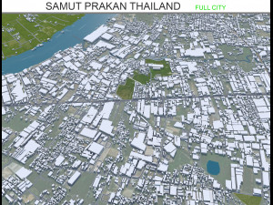 Samut Prakan city Thailand 60km 3D Model