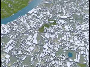 Samut Prakan city Thailand 60km 3D Model