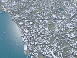 Samut Prakan city Thailand 60km 3D Model