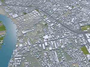 Samut Prakan city Thailand 60km Modelo 3D