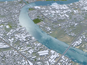 Samut Prakan city Thailand 60km Modelo 3D