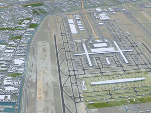 Samut Prakan city Thailand 60km 3D Model