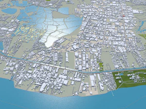 Samut Prakan city Thailand 60km 3D Model