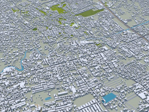 Samut Prakan city Thailand 60km Modelo 3D