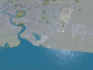 Samut Prakan city Thailand 60km Modelo 3D