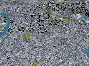 Samut Prakan city Thailand 60km Modelo 3D