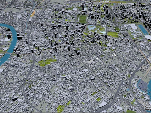Samut Prakan city Thailand 60km 3D Model