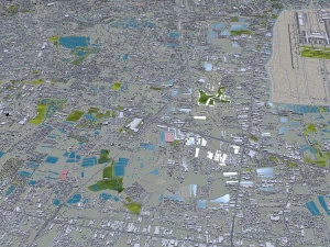 Samut Prakan city Thailand 60km 3D Model