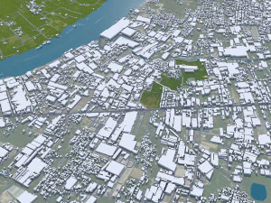 Samut Prakan city Thailand 60km 3D Model