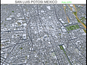 San Luis Potosi city Mexico 35km 3D Model