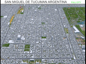 San Miguel de Tucuman city Argentina 30km 3D Model