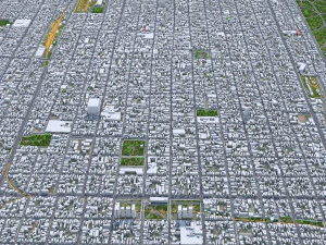 San Miguel de Tucuman city Argentina 30km 3D Model