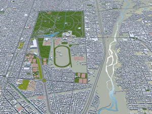San Miguel de Tucuman city Argentina 30km 3D Model