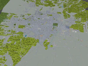 San Miguel de Tucuman city Argentina 30km 3D Model