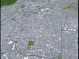 San Pedro Sula city Honduras 25km 3Dモデル