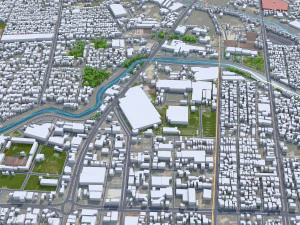 San Pedro Sula city Honduras 25km 3D Model