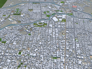 San Pedro Sula city Honduras 25km 3Dモデル