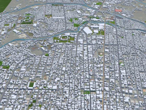 San Pedro Sula city Honduras 25km 3D Model
