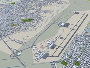 San Pedro Sula city Honduras 25km 3D Model