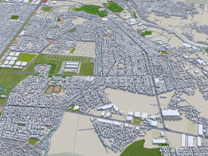San Pedro Sula city Honduras 25km 3Dモデル